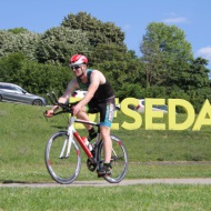 Rácz on the bike