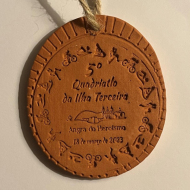 The handmade clay medal