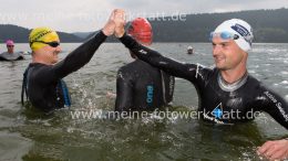 Jürgen Kastner and David Kunderer (both GER) at Bergsee Quadrathlon Ratscher (GER) 2014 (c) A. Ickert