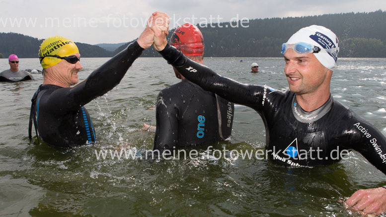 Jürgen Kastner and David Kunderer (both GER) at Bergsee Quadrathlon Ratscher (GER) 2014 (c) A. Ickert