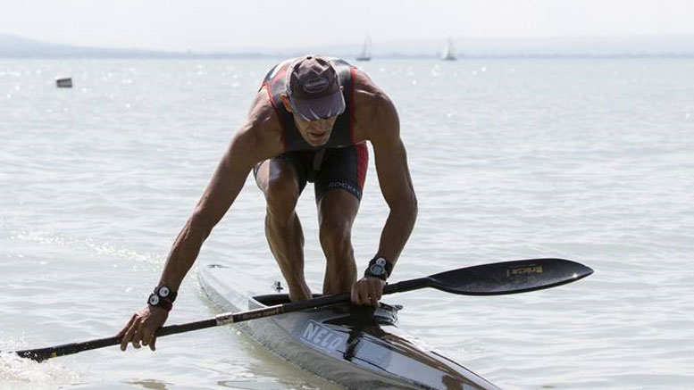 Ferenc Csima (HUN) at the Balaton Sprint Quadrathlon (HUN) 2016 (c) seakayaking.hu