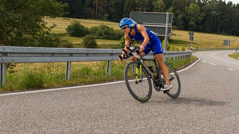 Lisa Teichert (GER) at the Bergsee Quadrathlon Ratscher (GER) 2016 (c) S. Diez