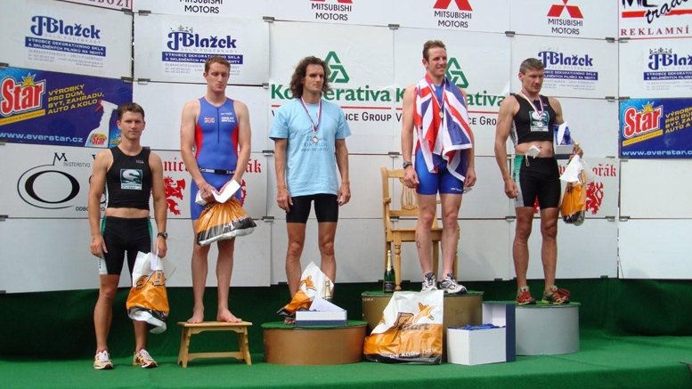 L. Matys (CZE), A. Byatt (GBR), T. Berg (GER), D. Corner (GBR), M. Podborsky (CZE) at the Diamond Man Sedlcany (CZE) 2007 (c) M. Harenberg