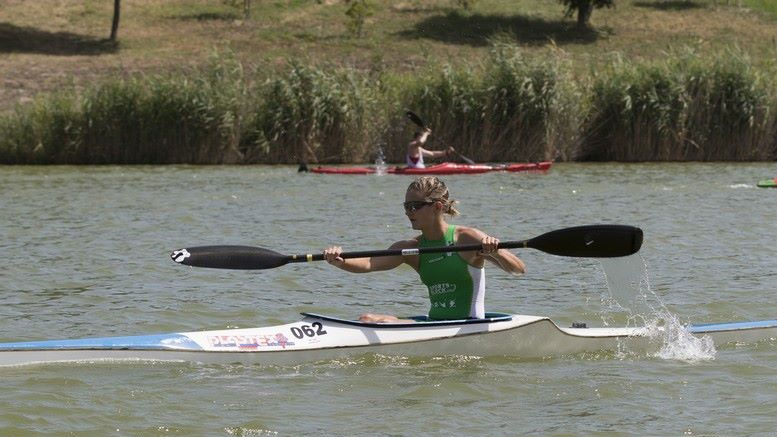 Lisa Hirschfelder (GER) at the Quadrathlon Samorin (SVK) 2015 (c) seakayaking.hu