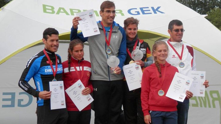 World Cup Podium at Quadrathlon in Ratscher (GER) 2017 (c) S. Teichert