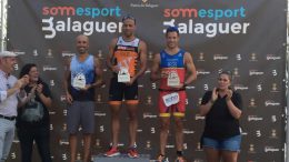 Jorge Garcia, Miguel Angel, Enrique Peces (all ESP) at Quadrathlon Balaguer (ESP) 2019 (c) E. Peces