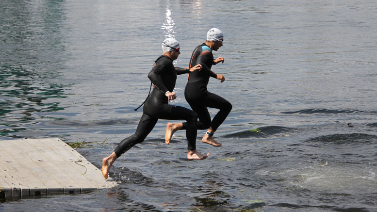 Start of two athlets at Quadrathlon Bydgoszcz (POL) 2021 (c) L. Rohde