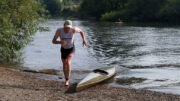 Phil Holen after the kayak at Shrewsbury Quadrathlon (GBR) 2021 (c) SYtri