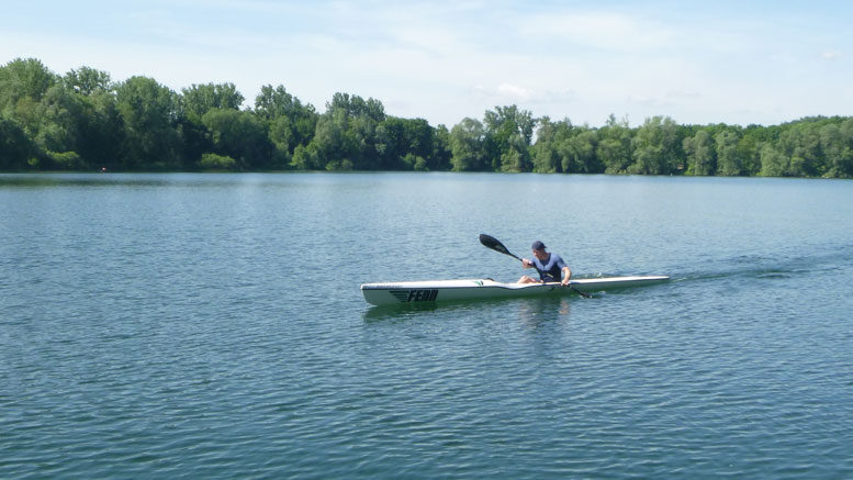 Paddeln beim Quadrathlon Gimbsheim (GER) 2022