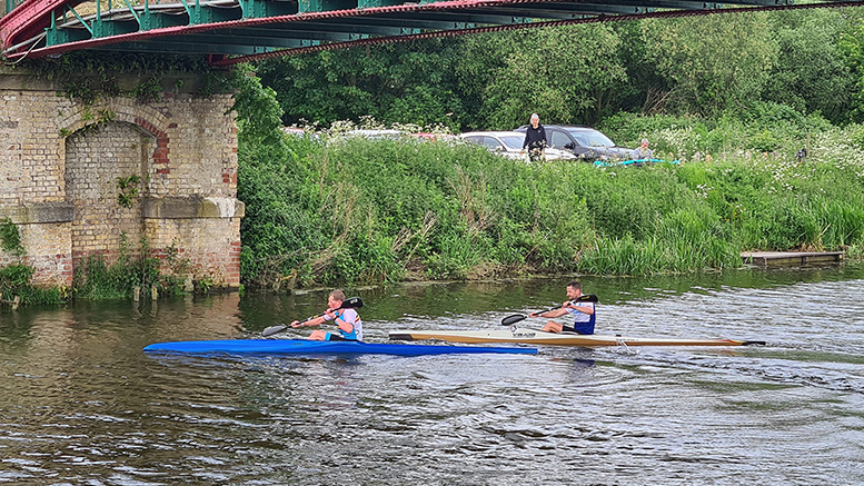 Paddling in Brigg © Malcolm Dent