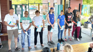 Bei der Siegerehrung in Gimbsheim