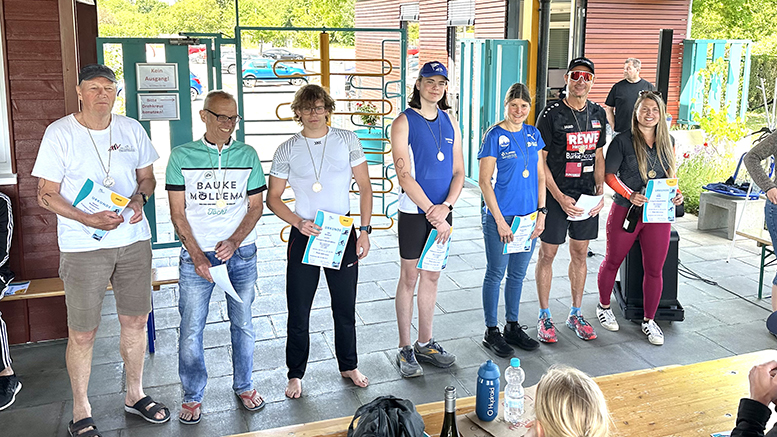 Bei der Siegerehrung in Gimbsheim
