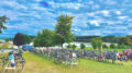 Die gefüllte Radwechselzone an der leeren Bevertalsperre © Oliver Trilling